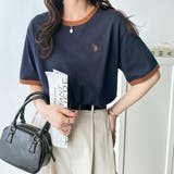 ネイビー系 | 【Ｕ． Ｓ． ＰＯＬＯ ＡＳＳＮ．】接触冷感リンガーＴシャツ | GeeRA