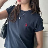 ネイビー | 【Ｕ．Ｓ． ＰＯＬＯ ＡＳＳＮ．】汗染み防止ミニＴシャツ | GeeRA