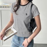 オフ白系ボーダー | 【Ｕ．Ｓ． ＰＯＬＯ ＡＳＳＮ．】汗染み防止ミニＴシャツ | GeeRA