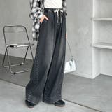 美脚見えイージーワイドデニムパンツ | GeeRA | 詳細画像12 