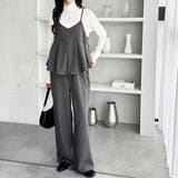 セットアップ風プリーツビスチェキャミサロペ | GeeRA | 詳細画像12 