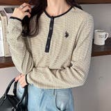 アイボリー | 【Ｕ．Ｓ． ＰＯＬＯ ＡＳＳＮ．】ワッフルヘンリーネックカットソー  | GeeRA