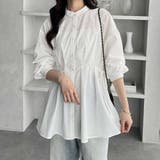 ウエストタックリボンシャツチュニック | GeeRA | 詳細画像3 