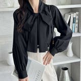 ブラック | ボリュームボウタイブラウス | GeeRA