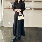 ポロ衿表面感素材マーメイドワンピース | GeeRA | 詳細画像10