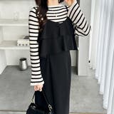 ブラック | フリルキャミワンピース | GeeRA