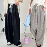 さらっと着やすい!ストライプワイドパンツ | GeeRA | 詳細画像1