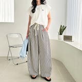 さらっと着やすい!ストライプワイドパンツ | GeeRA | 詳細画像7