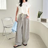 さらっと着やすい!ストライプワイドパンツ | GeeRA | 詳細画像8