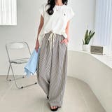 さらっと着やすい!ストライプワイドパンツ | GeeRA | 詳細画像9