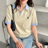 【U.S. POLO ASSN.】衿付ポロニットトップス | GeeRA | 詳細画像15