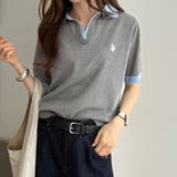 【U.S. POLO ASSN.】衿付ポロニットトップス | GeeRA | 詳細画像7