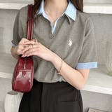 【U.S. POLO ASSN.】衿付ポロニットトップス | GeeRA | 詳細画像3