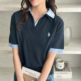 【U.S. POLO ASSN.】衿付ポロニットトップス | GeeRA | 詳細画像7