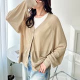 ベージュ | 接触冷感!Vネックカーディガン | GeeRA
