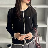 【Ｕ． Ｓ． ＰＯＬＯ ＡＳＳＮ．】配色シアーカーディガン | GeeRA | 詳細画像2 
