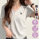 【Ｕ．Ｓ． ＰＯＬＯ ＡＳＳＮ．】接触冷感Vネックヘンリーリブカットソー | GeeRA | 詳細画像1 