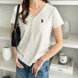 【U.S. POLO ASSN.】接触冷感Vネックヘンリーリブカットソー | GeeRA | 詳細画像2