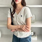 【U.S. POLO ASSN.】接触冷感Vネックヘンリーリブカットソー | GeeRA | 詳細画像3