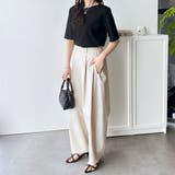 配色メロー5分袖表面感カットソー | GeeRA | 詳細画像14