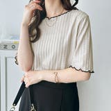 配色メロー5分袖表面感カットソー | GeeRA | 詳細画像15