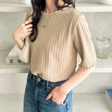 配色メロー5分袖表面感カットソー | GeeRA | 詳細画像21