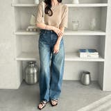 配色メロー5分袖表面感カットソー | GeeRA | 詳細画像22