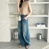 配色メロー5分袖表面感カットソー | GeeRA | 詳細画像23