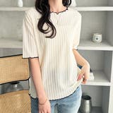 配色メロー5分袖表面感カットソー | GeeRA | 詳細画像8