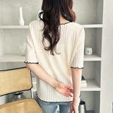 配色メロー5分袖表面感カットソー | GeeRA | 詳細画像9