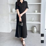 全骨格細見え！表面感素材マーメイドワンピース | GeeRA | 詳細画像1 