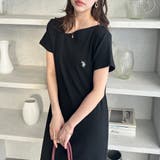 【U. S. POLO ASSN.】アシメネックリブカットソーワンピース | GeeRA | 詳細画像5