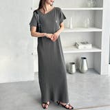 チャコール | 【U. S. POLO ASSN.】アシメネックリブカットソーワンピース | GeeRA