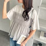 オフ白×グレー | シアービスチェドッキングＴシャツ | GeeRA