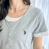 【U.S. POLO ASSN.】レイヤード風ヘンリーネック半袖ワンピース | GeeRA | 詳細画像14