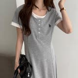 【Ｕ．Ｓ． ＰＯＬＯ ＡＳＳＮ．】レイヤード風ヘンリーネック半袖ワンピース | GeeRA | 詳細画像25 
