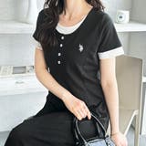 【U.S. POLO ASSN.】レイヤード風ヘンリーネック半袖ワンピース | GeeRA | 詳細画像7