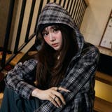 シアーチェックオーバーサイズフードシャツ | GeeRA | 詳細画像10