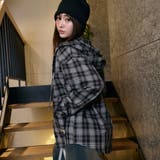 シアーチェックオーバーサイズフードシャツ | GeeRA | 詳細画像11