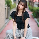 シアー楊柳パフスリーブフリルブラウス | GeeRA | 詳細画像22