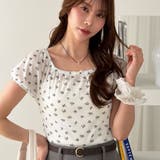 アイレット小花柄パフスリーブTシャツ | GeeRA | 詳細画像5