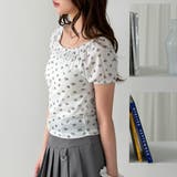アイレット小花柄パフスリーブTシャツ | GeeRA | 詳細画像6