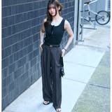 ダブルタックボリュームストライプスラックスワイドパンツ | GeeRA | 詳細画像14