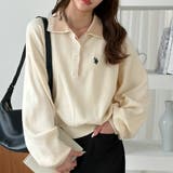 アイボリー | 【U.S. POLO ASSN.】バイカラーポロ衿ニット | GeeRA