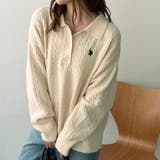 【U.S. POLO ASSN.】衿付ケーブルニット | GeeRA | 詳細画像2