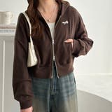 ブラウン | 【PENNEYS】裏毛ダブルジップショートパーカー | GeeRA