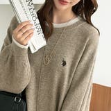 【U.S. POLO ASSN.】配色ゆるシルエットニットワンピ | GeeRA | 詳細画像5