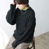 ブラック | ブークレ素材ニットプルオーバー | GeeRA