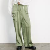 カーキ | ヴィンテージサテンイージーカーゴパンツ | GeeRA
