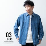 デニムシャツ メンズ シャツ デニム カジュアルシャツ メンズシャツ 綿100 | GENELESS | 詳細画像7 